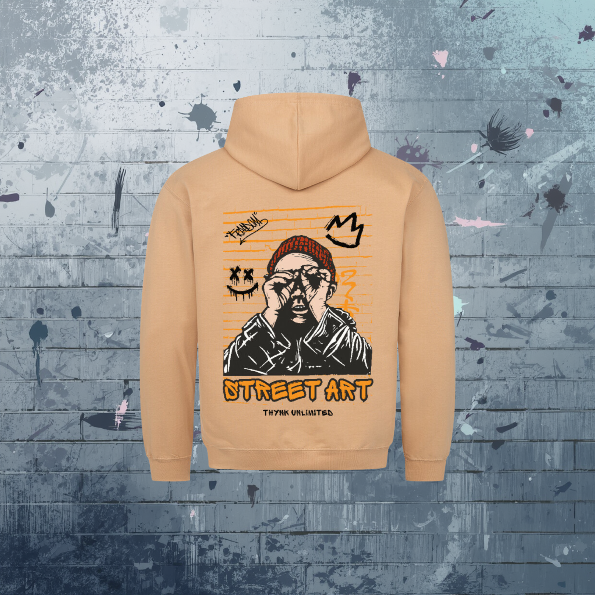 "STREET ART" - CUBIS Classic Kapuzenpullover mit Bauchtasche