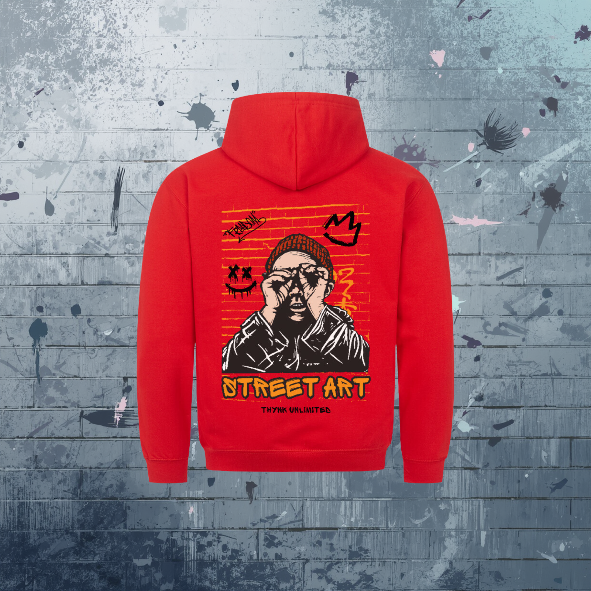 "STREET ART" - CUBIS Classic Kapuzenpullover mit Bauchtasche