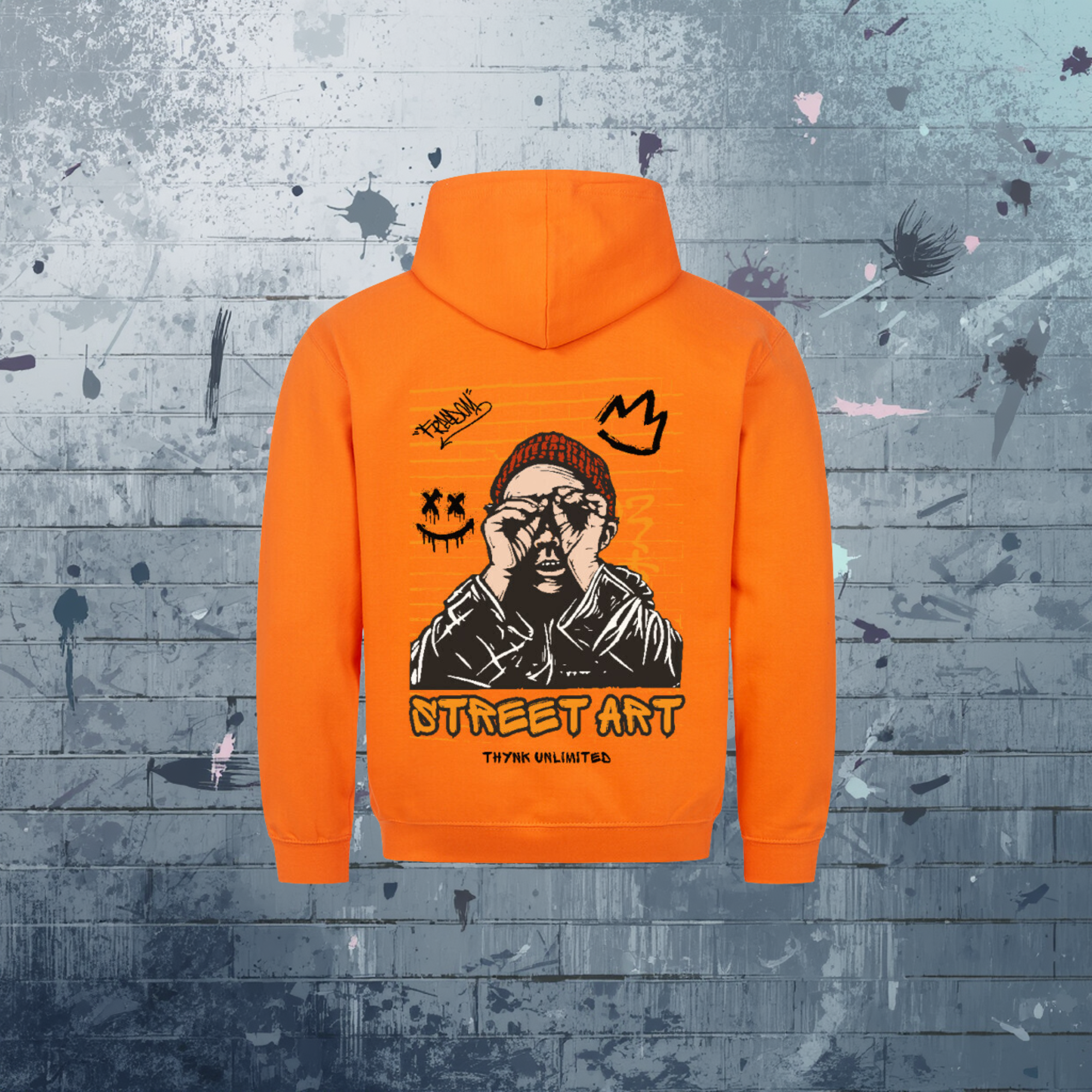 "STREET ART" - CUBIS Classic Kapuzenpullover mit Bauchtasche