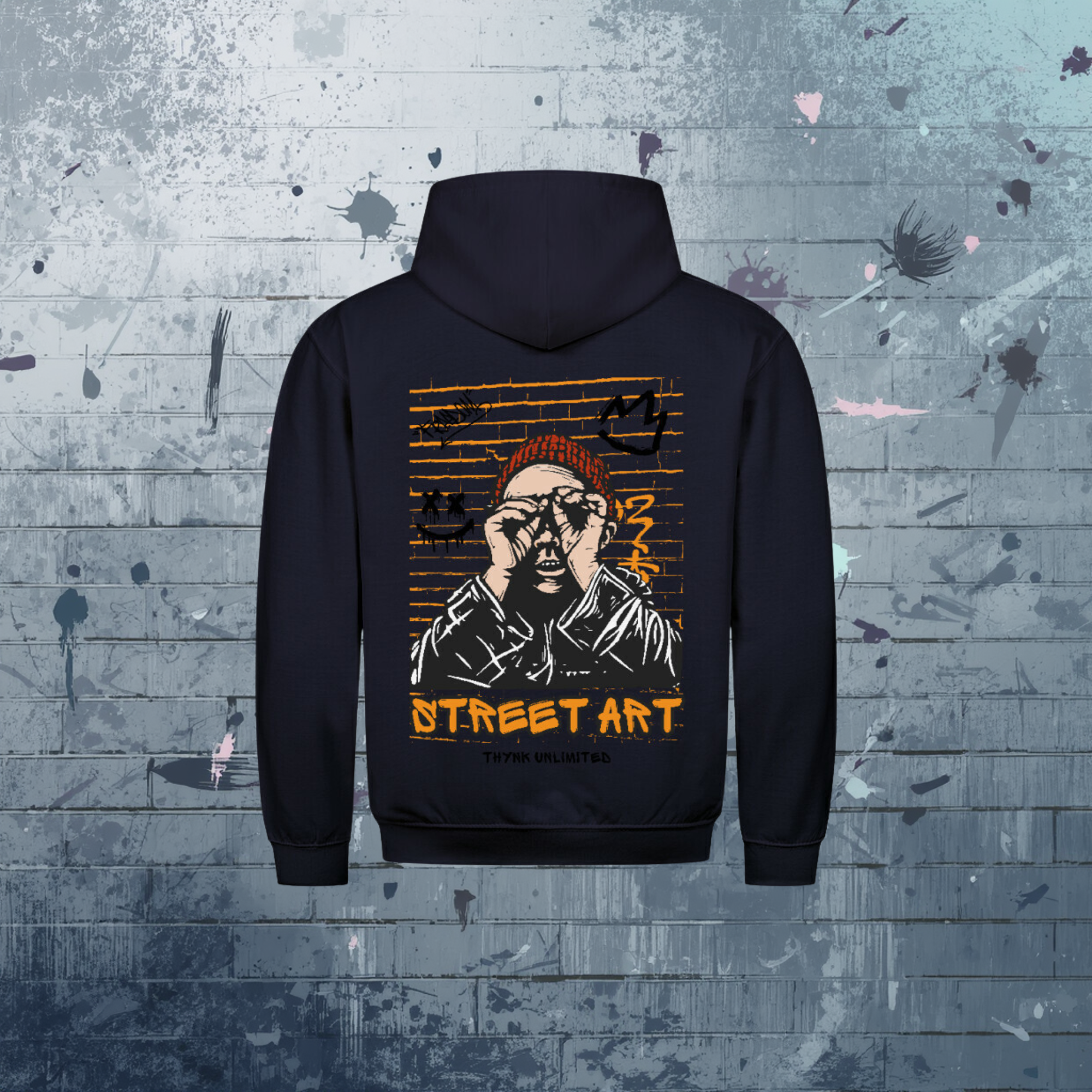 "STREET ART" - CUBIS Classic Kapuzenpullover mit Bauchtasche