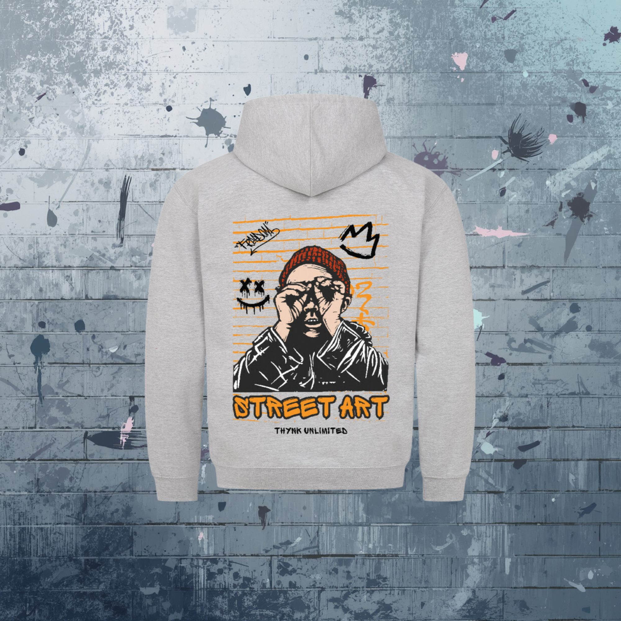 "STREET ART" - CUBIS Classic Kapuzenpullover mit Bauchtasche