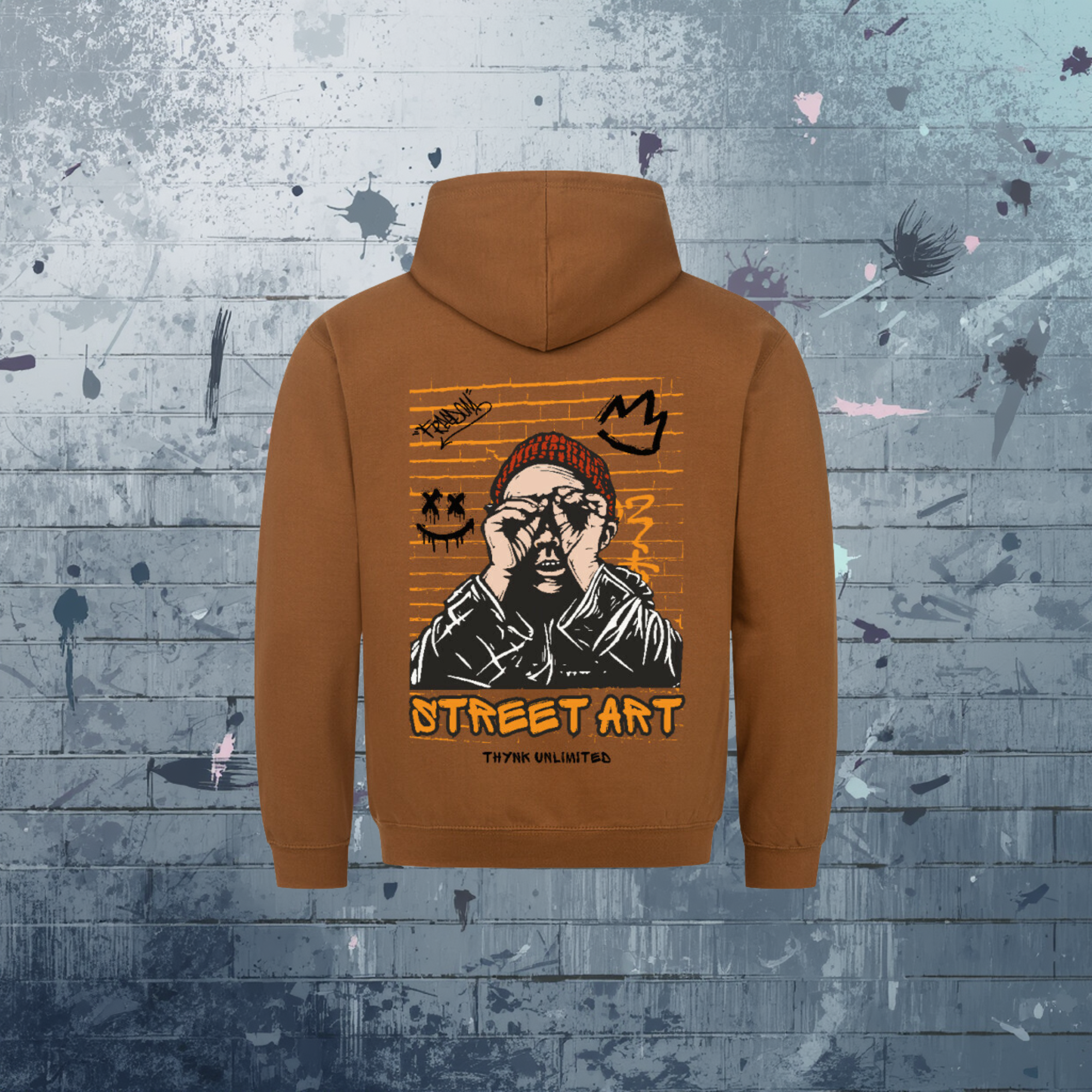 "STREET ART" - CUBIS Classic Kapuzenpullover mit Bauchtasche