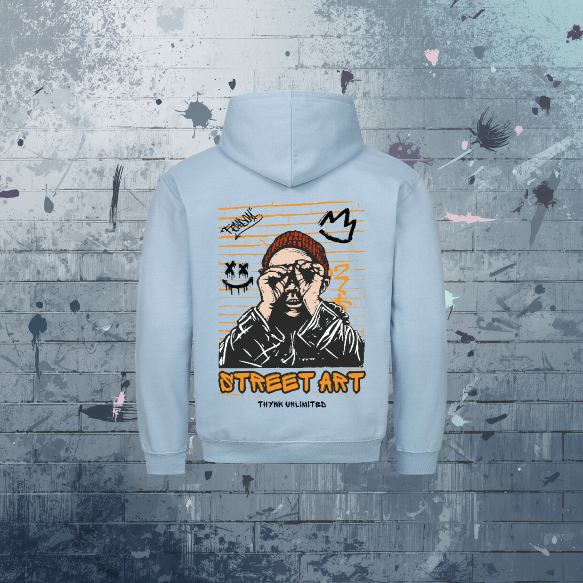 "STREET ART" - CUBIS Classic Kapuzenpullover mit Bauchtasche