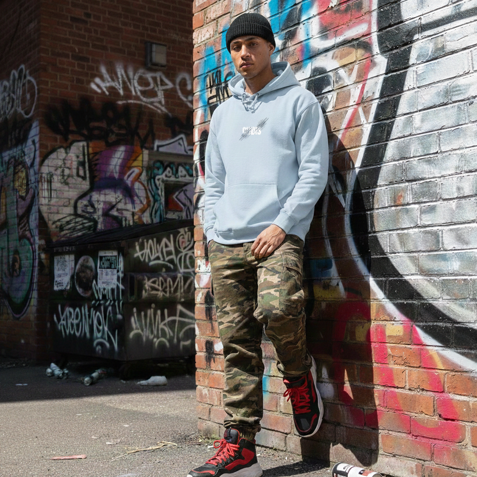 "STREET ART" - CUBIS Classic Kapuzenpullover mit Bauchtasche