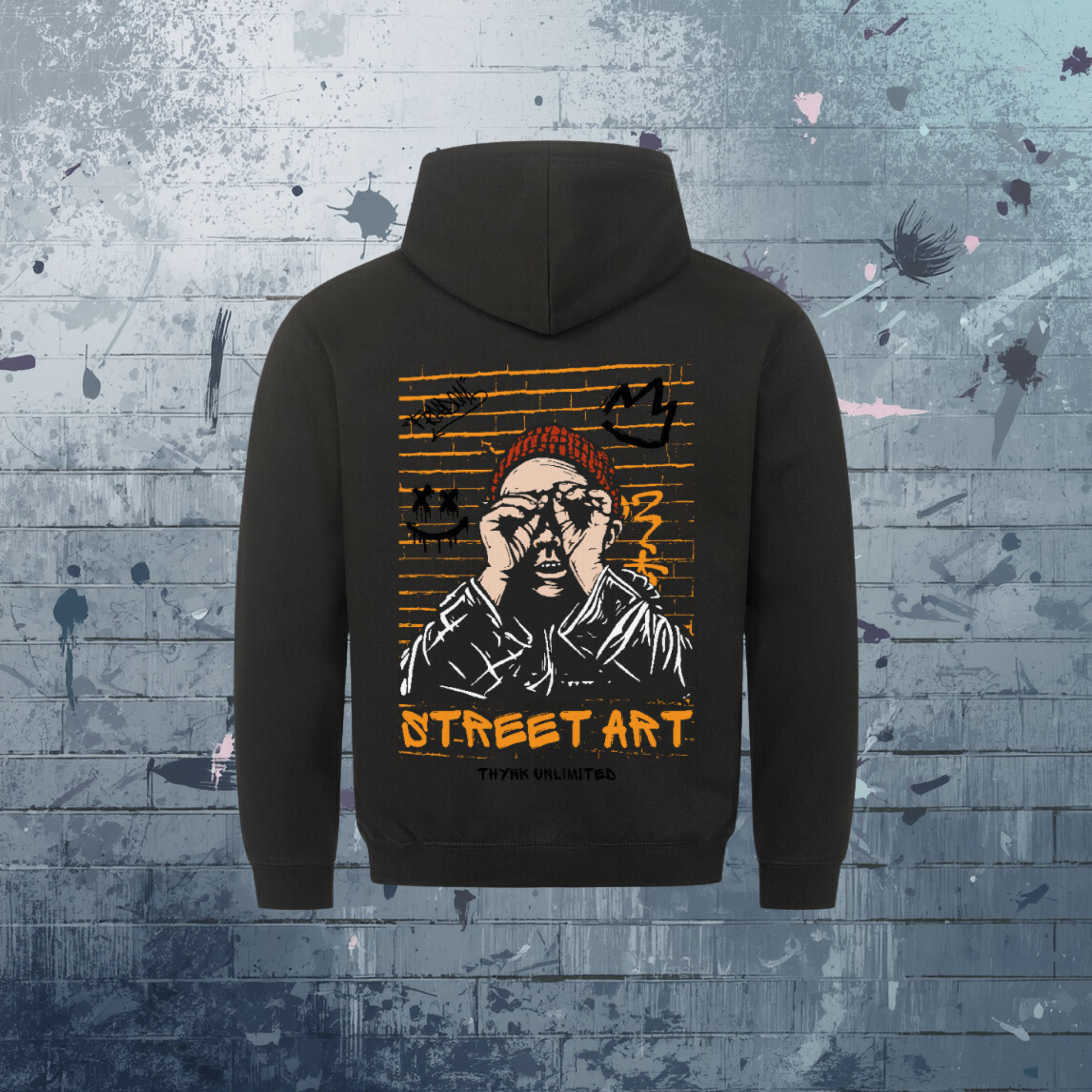 "STREET ART" - CUBIS Classic Kapuzenpullover mit Bauchtasche